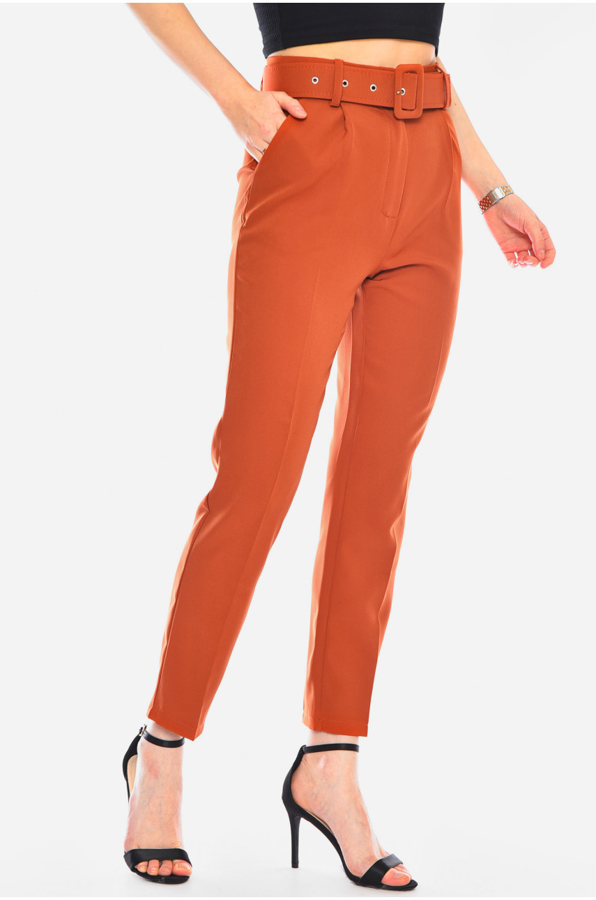 Брюки жіночі класичні коричневого кольору 2255 199887