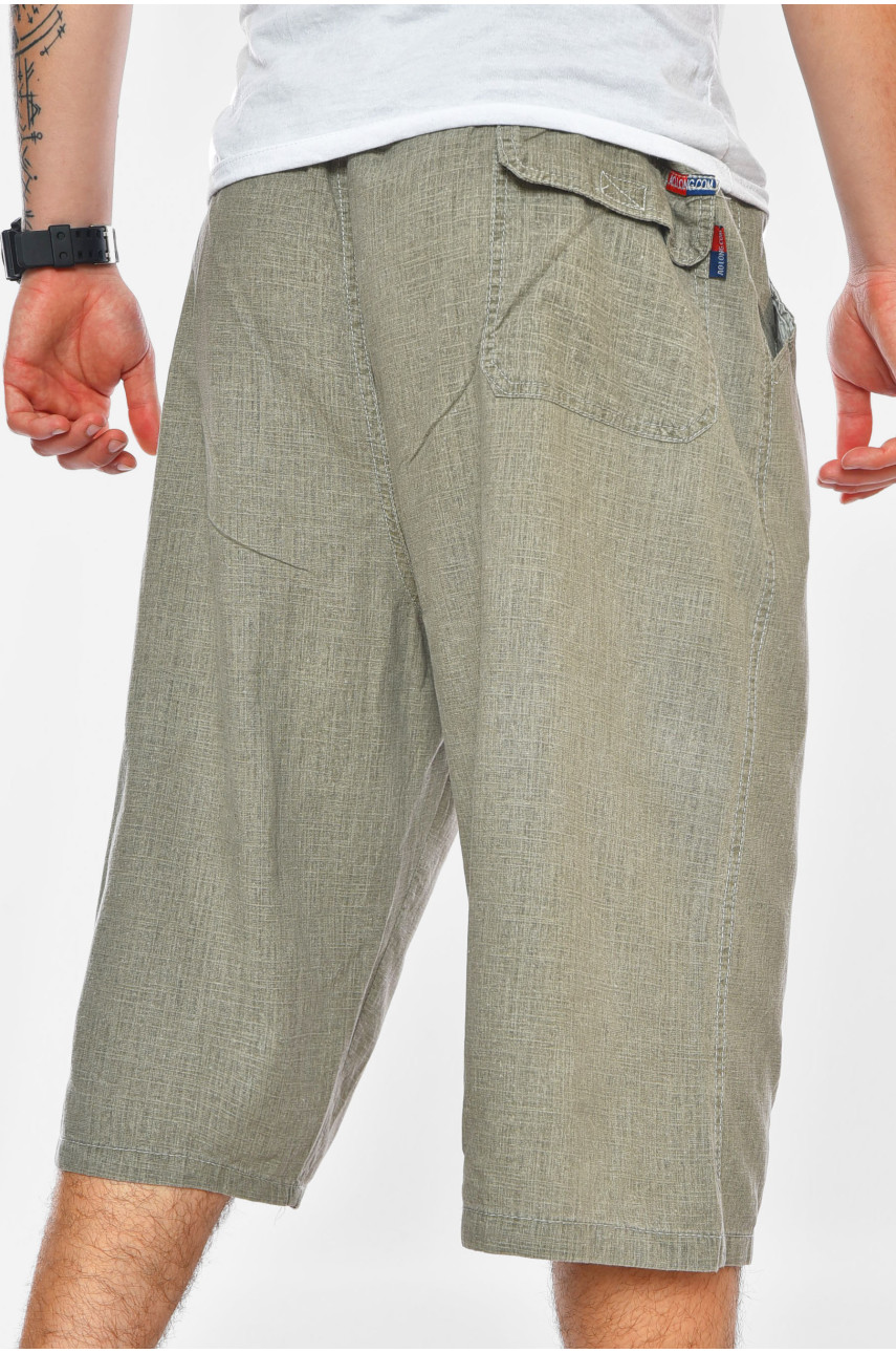 Бриджи мужские полубатальные серого цвета 199892 Бриджи мужские полубатальные серого цвета 199892