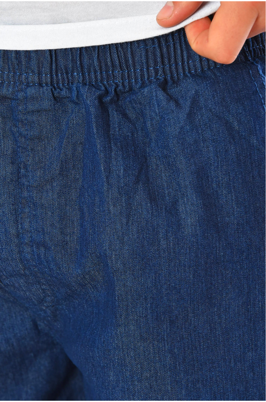 Бриджи мужские полубатальные синего цвета 199893