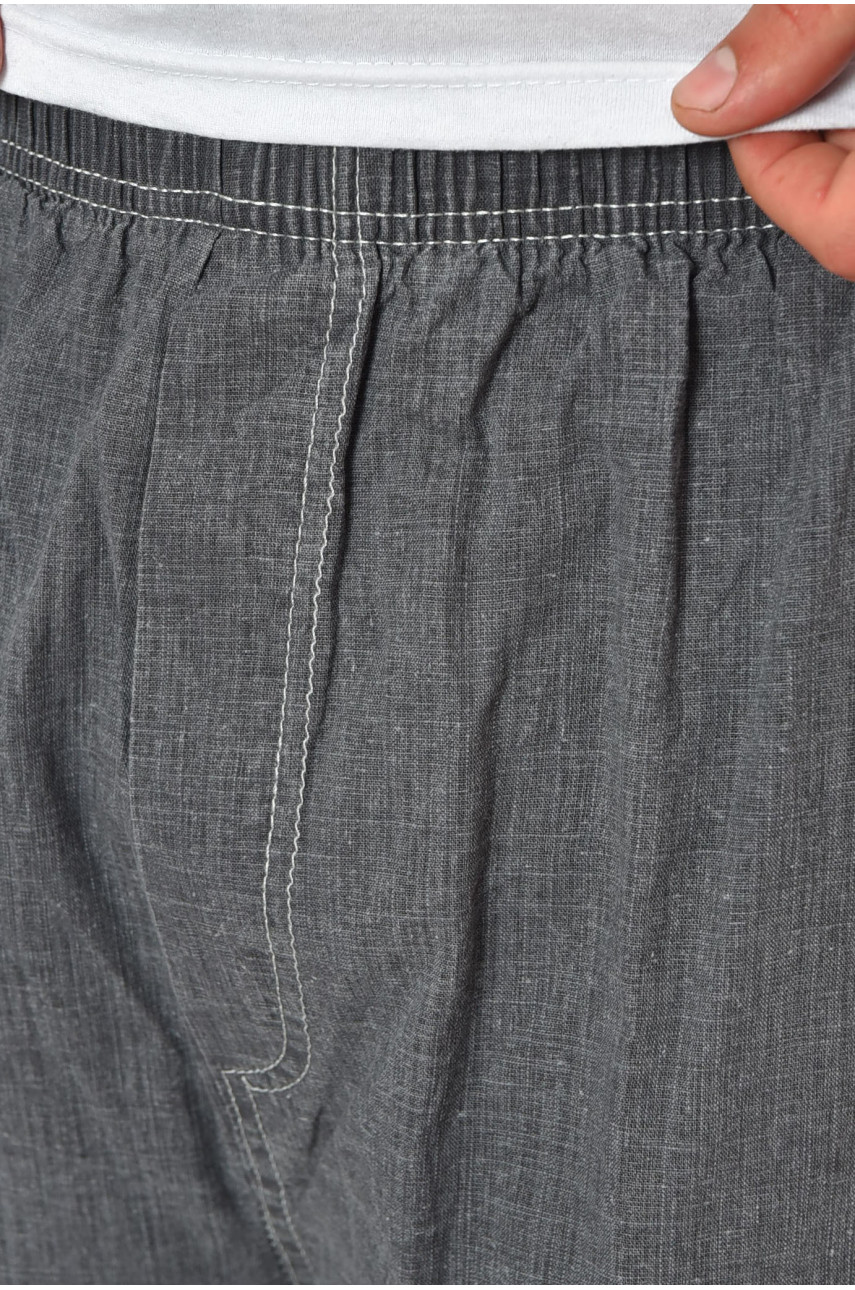 Бриджі чоловічі напівбатальні темно-сірого кольору 199894 Бриджі чоловічі напівбатальні темно-сірого кольору 199894