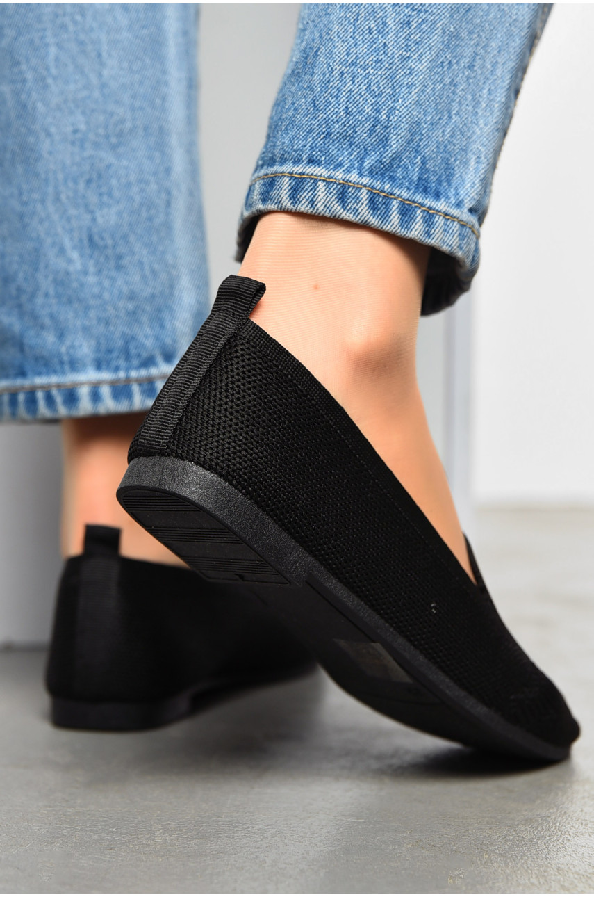 Балетки жіночі чорного кольору в`язані 3214-1 199937