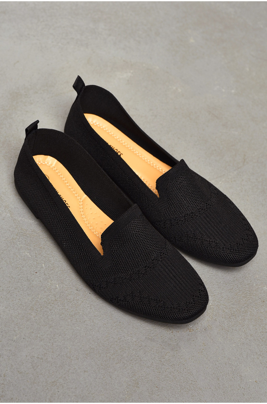 Балетки жіночі чорного кольору в`язані 3214-1 199937