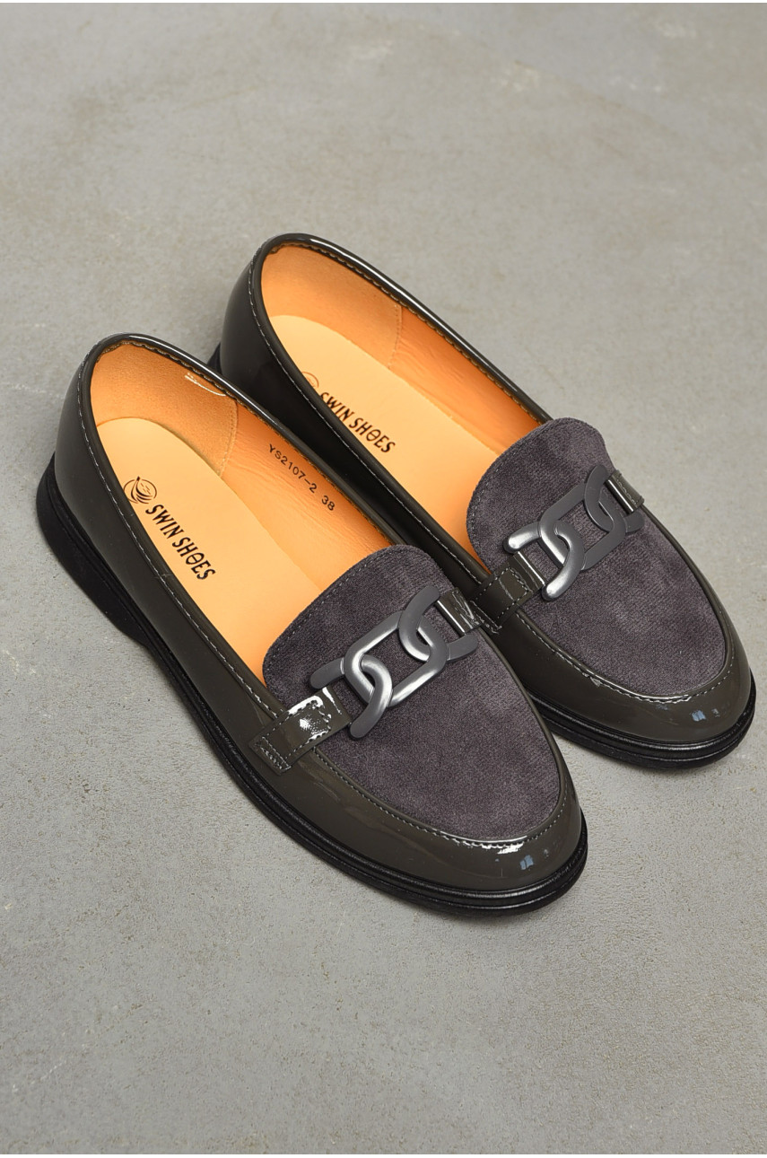 Туфлі-лофери жіночі темно-синього кольору JН2107-2 199943