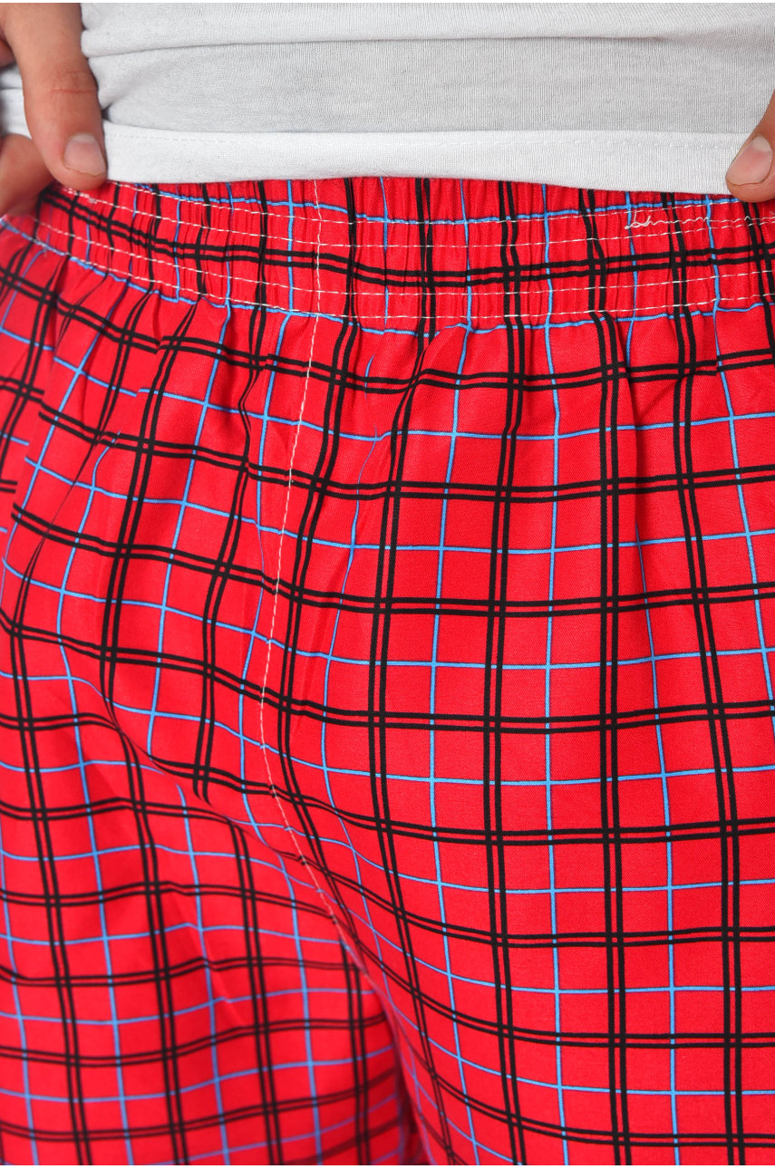 Шорты мужские батальные малинового цвета с принтом DK63966 199961