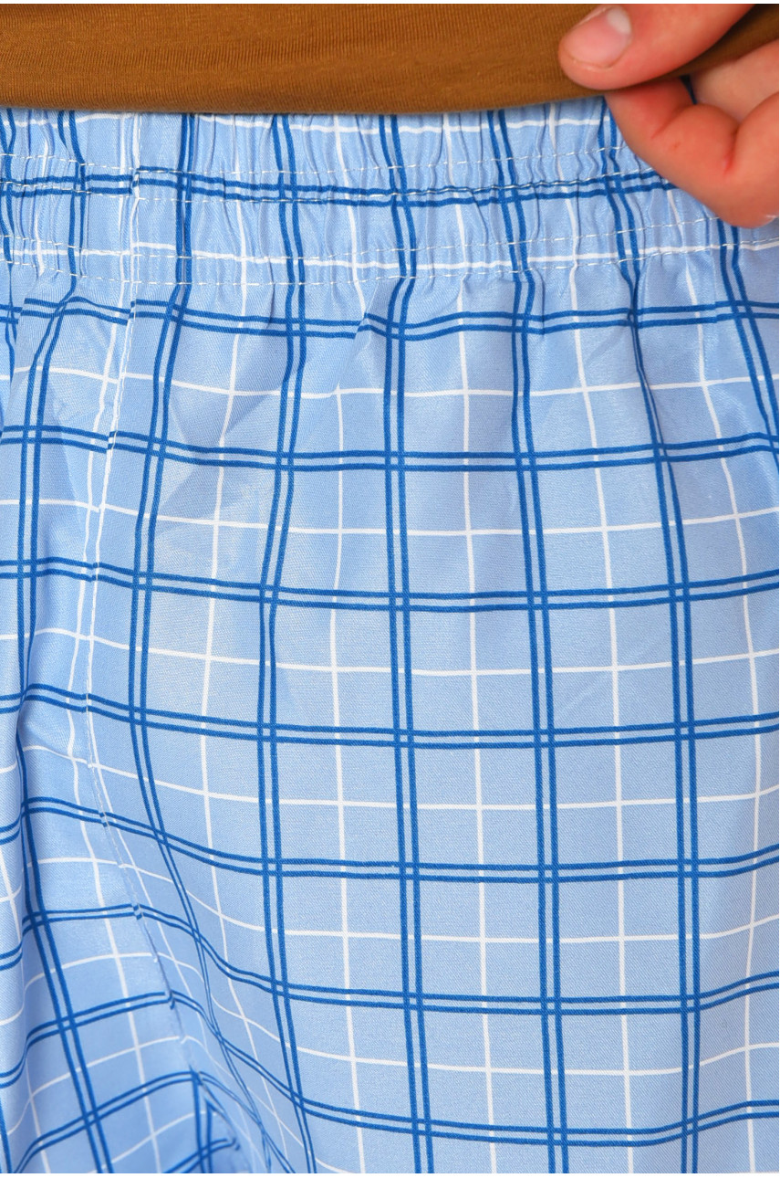 Шорты мужские батальные голубого цвета с принтом DK63966 199962