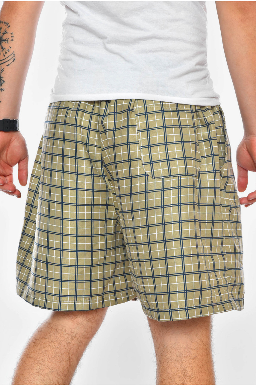 Шорты мужские батальные темно-бежевого цвета с принтом DK63966 199963