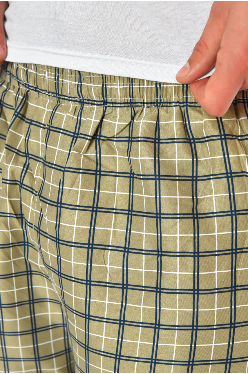 Шорты мужские батальные темно-бежевого цвета с принтом DK63966 199963