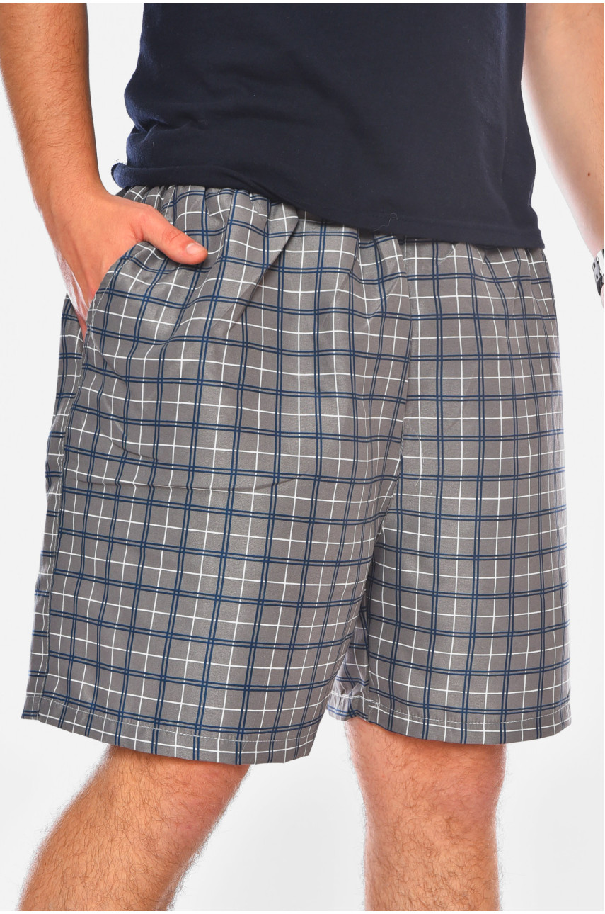 Шорти чоловічі батальні сірого кольору з принтом DK63966 199964 Шорти чоловічі батальні сірого кольору з принтом DK63966 199964