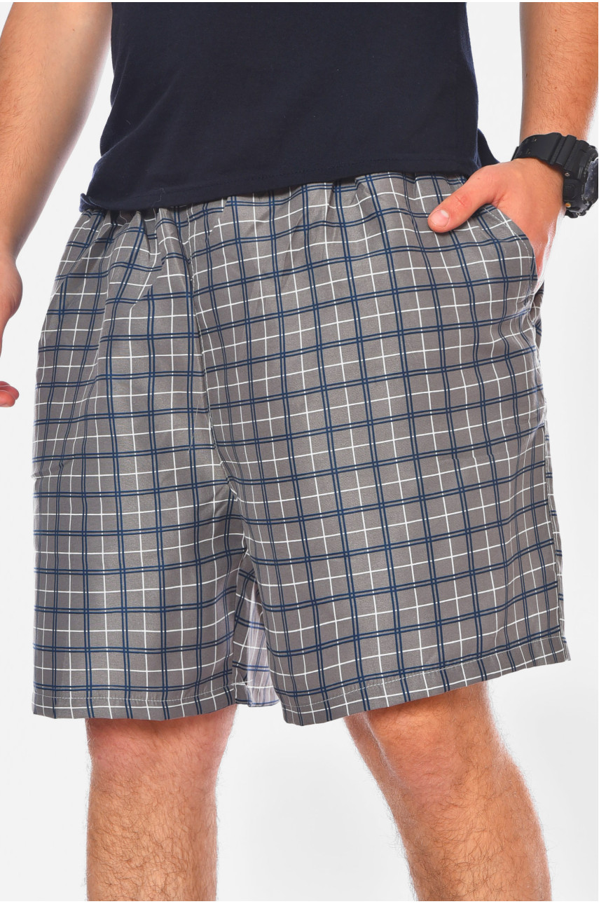 Шорти чоловічі батальні сірого кольору з принтом DK63966 199964 Шорти чоловічі батальні сірого кольору з принтом DK63966 199964