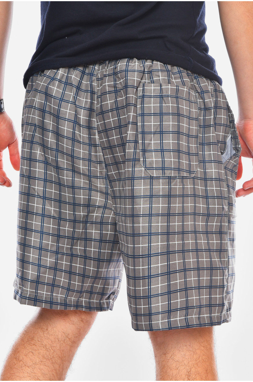 Шорти чоловічі батальні сірого кольору з принтом DK63966 199964 Шорти чоловічі батальні сірого кольору з принтом DK63966 199964