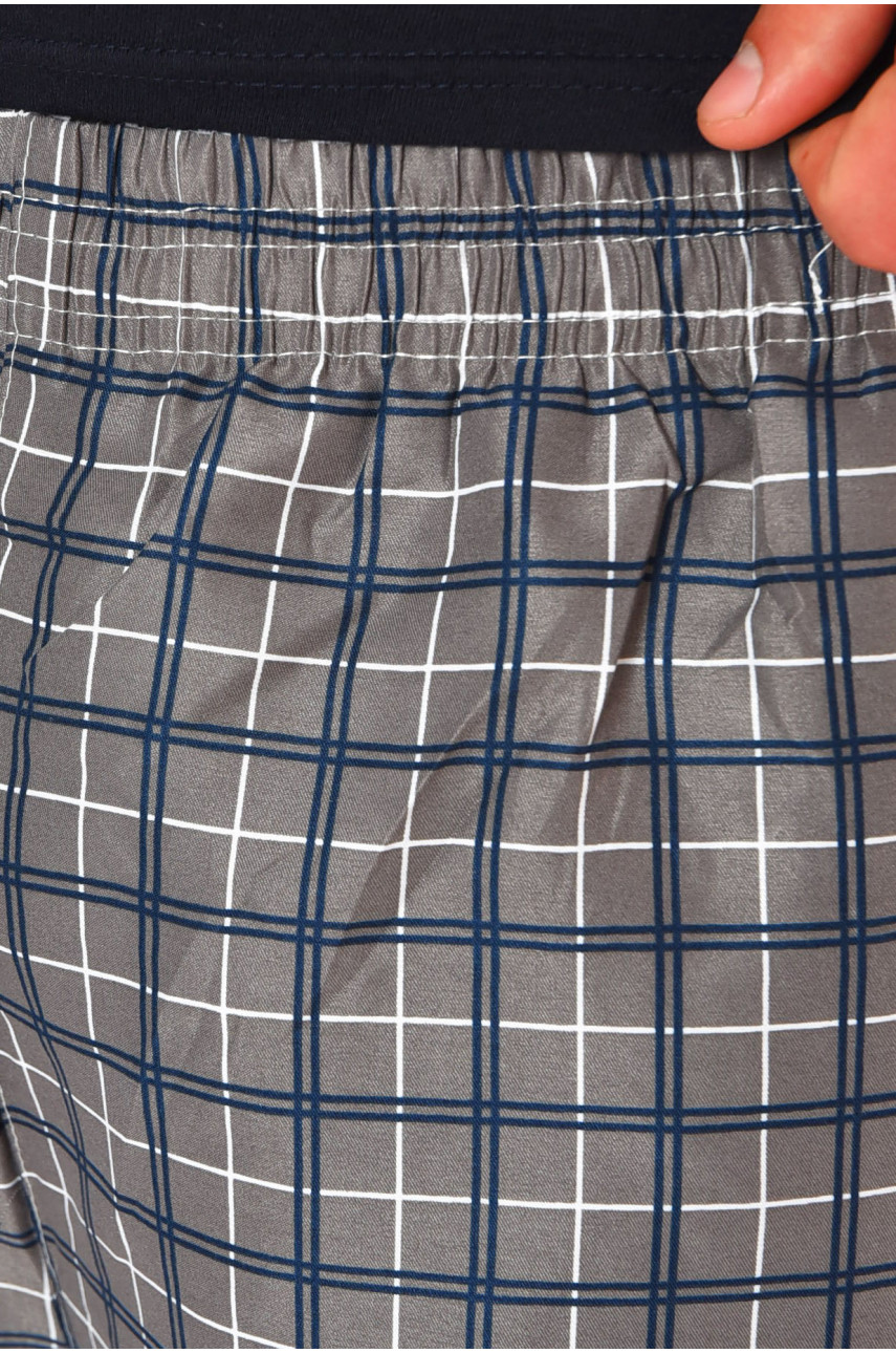 Шорти чоловічі батальні сірого кольору з принтом DK63966 199964 Шорти чоловічі батальні сірого кольору з принтом DK63966 199964