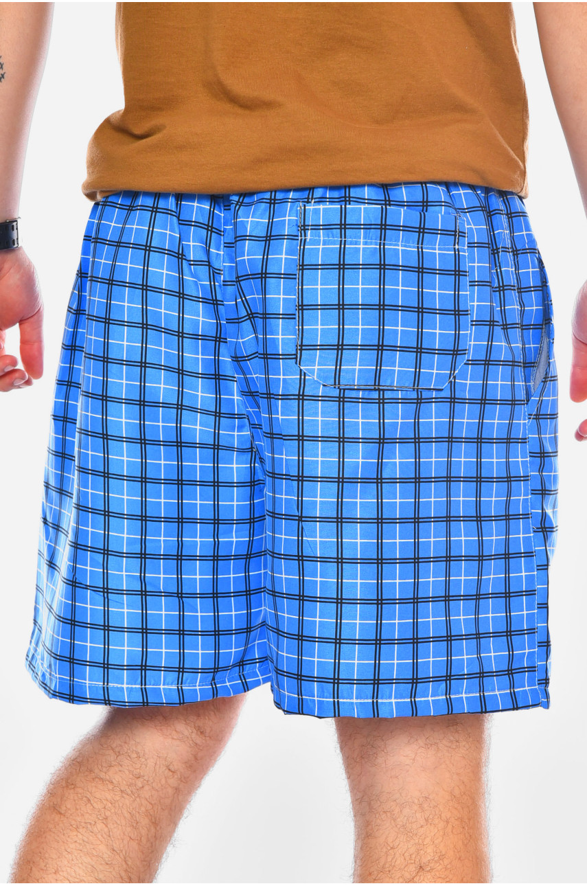 Шорты мужские батальные голубого цвета с принтом DK63966 199966