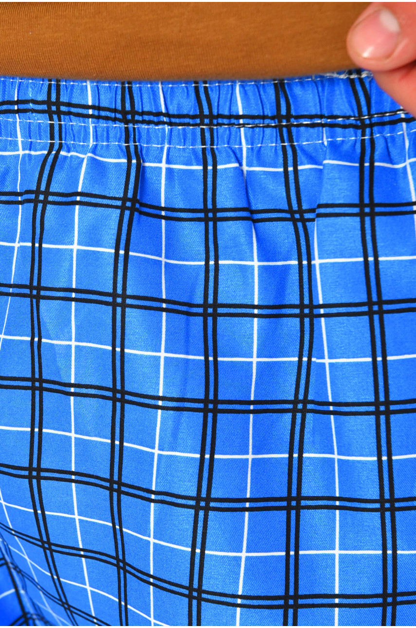 Шорты мужские батальные голубого цвета с принтом DK63966 199966