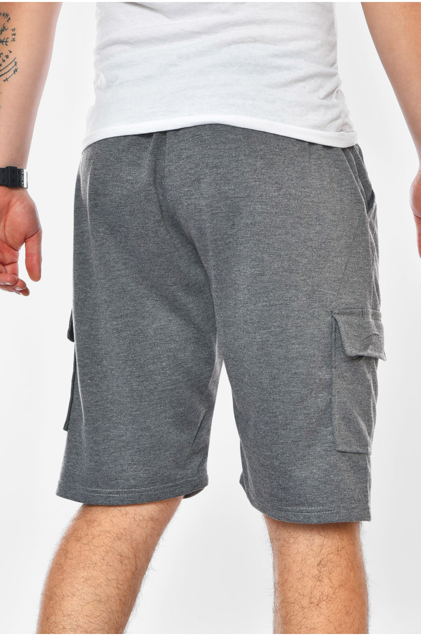Шорты мужские однотонные серого цвета WFK5139 199970