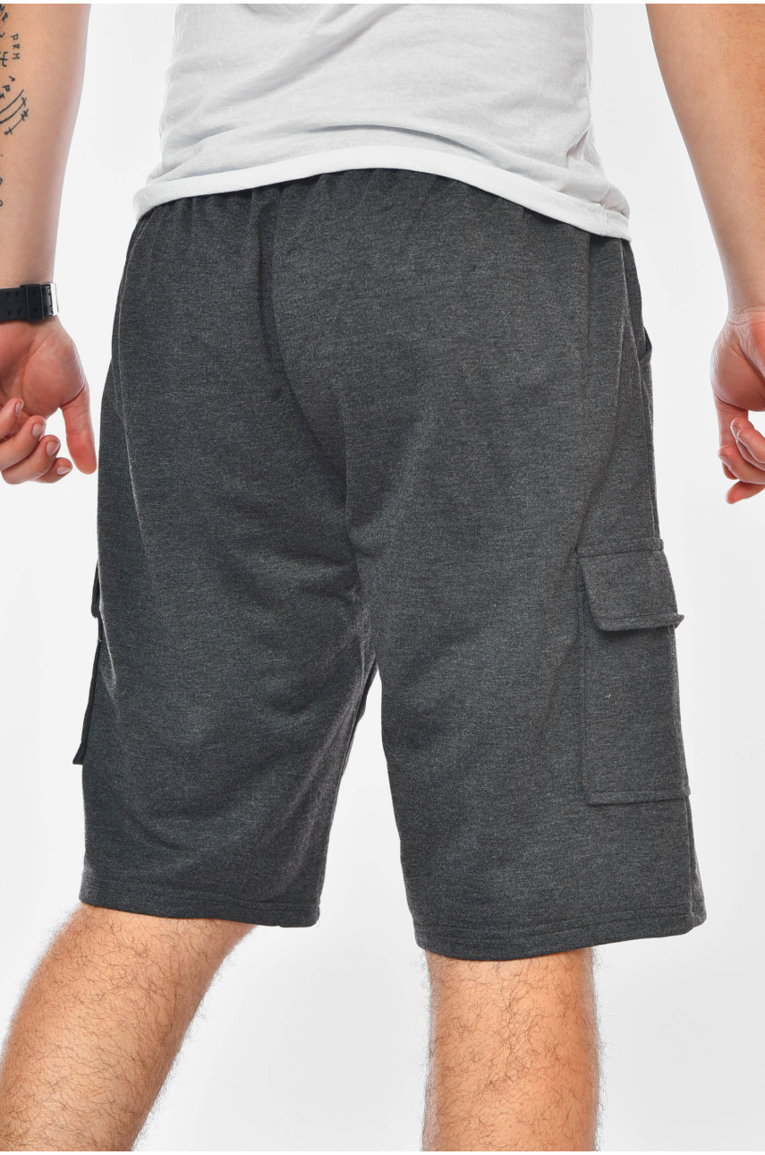 Шорты мужские однотонные темно-серого цвета WFK5139 199971
