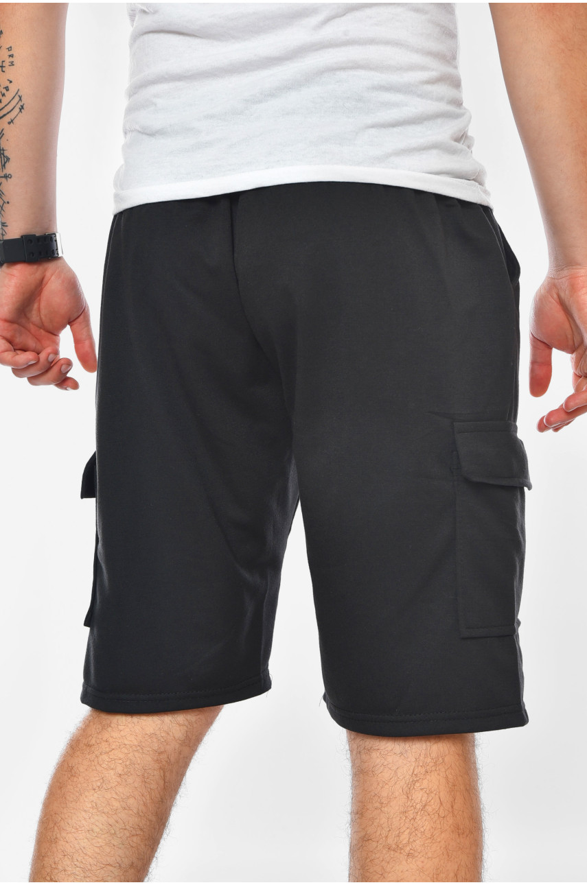 Шорты мужские однотонные черного цвета WFK5139 199972