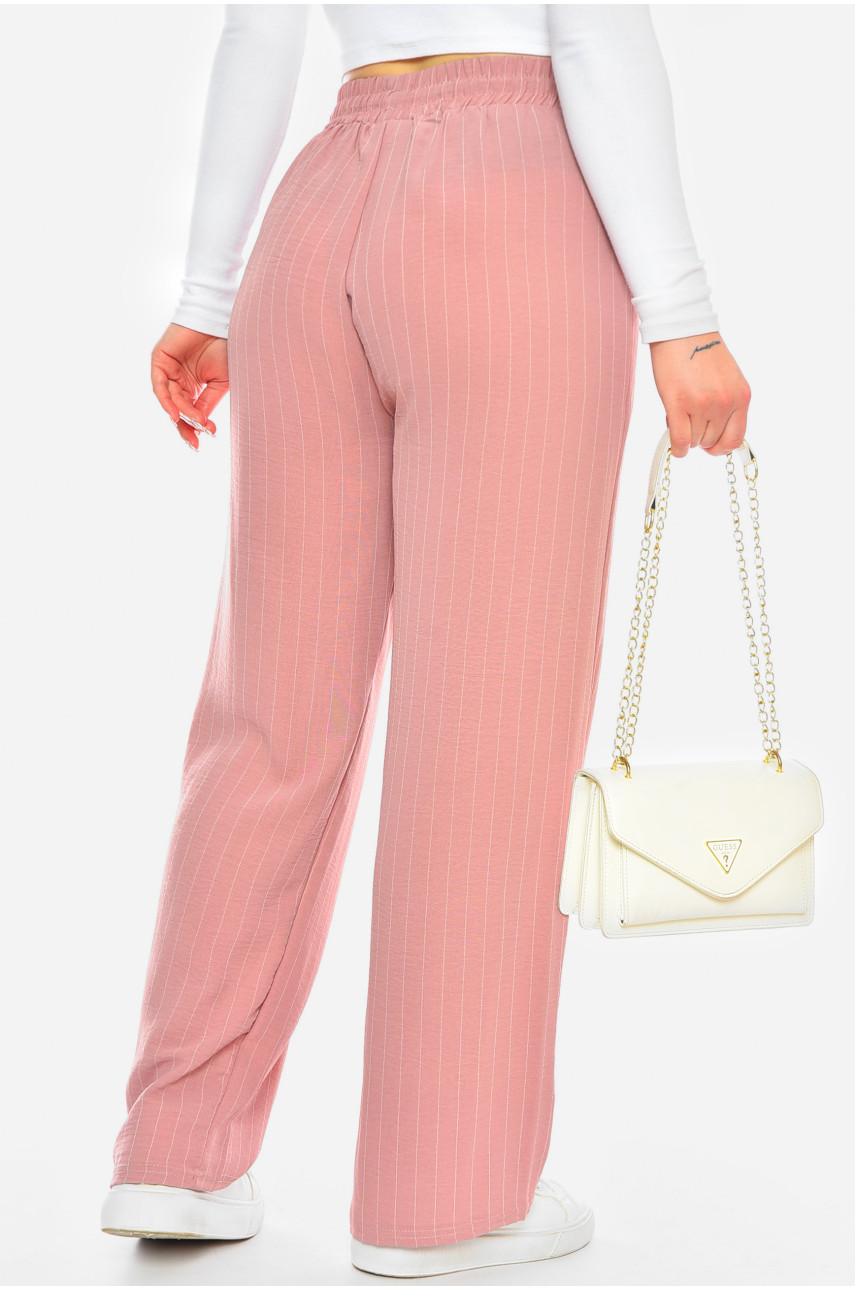 Штаны женские розового цвета с принтом 9812-1 199973