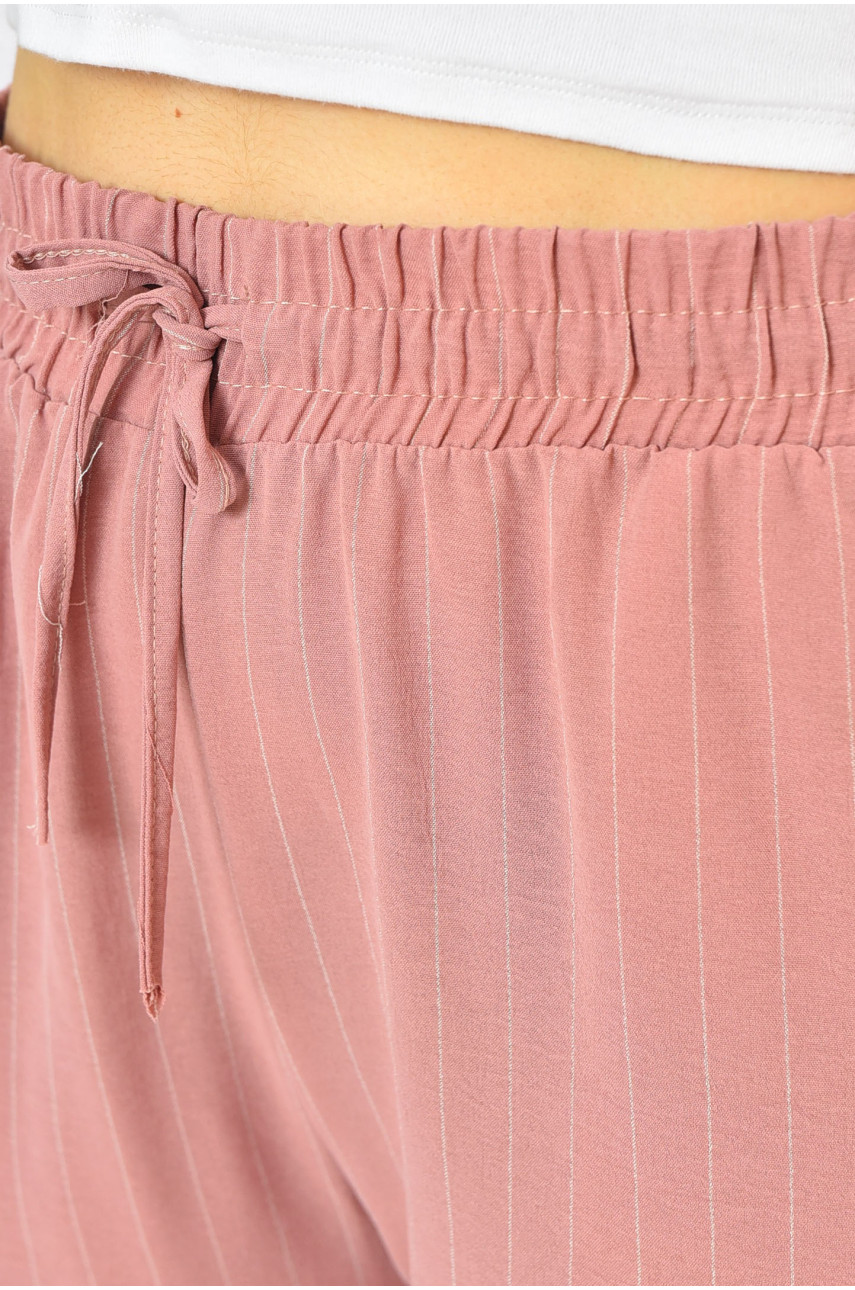 Штаны женские розового цвета с принтом 9812-1 199973