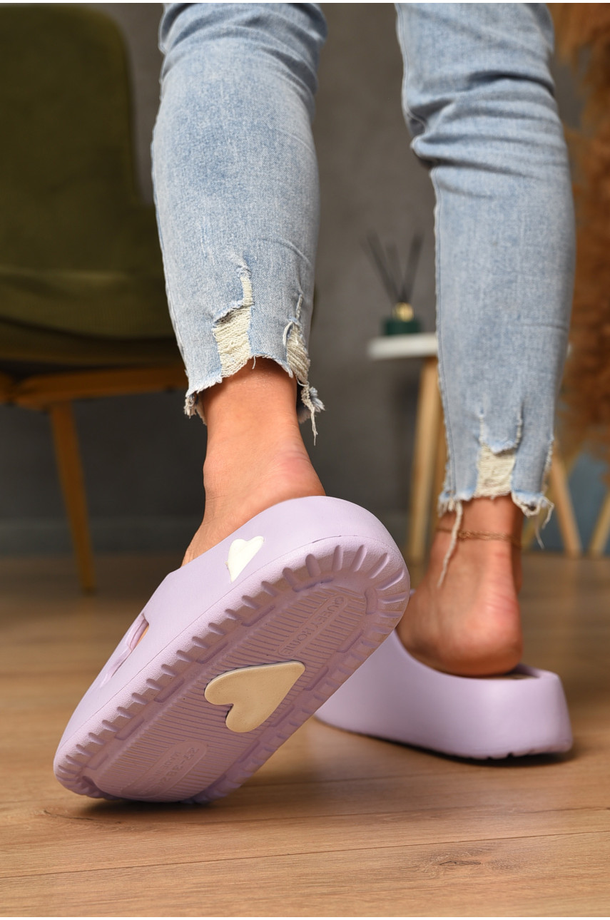 Шльопанці піна жіночі бузкового кольору а55 199989