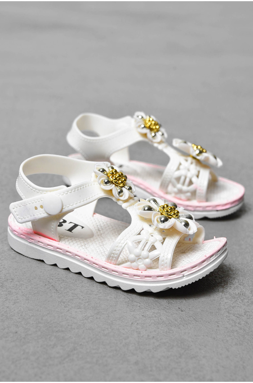 Босоножки детские силиконовые белого цвета А3621 199991