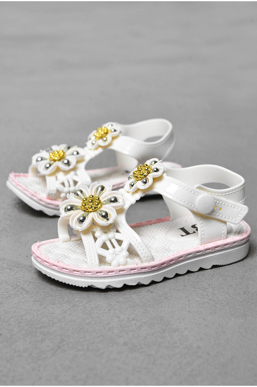 Босоножки детские силиконовые белого цвета А3621 199991
