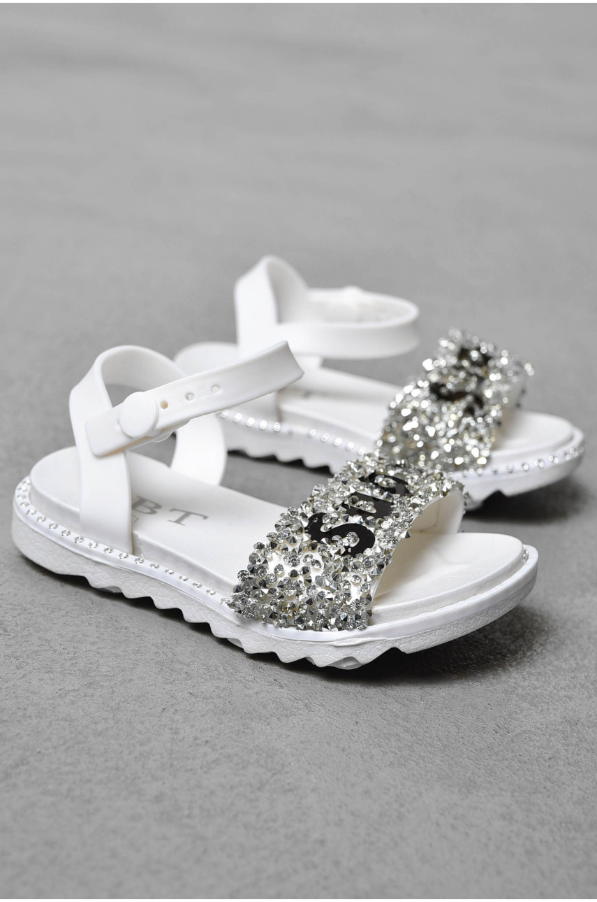 Босоножки детские силиконовые белого цвета А3618-1 199994