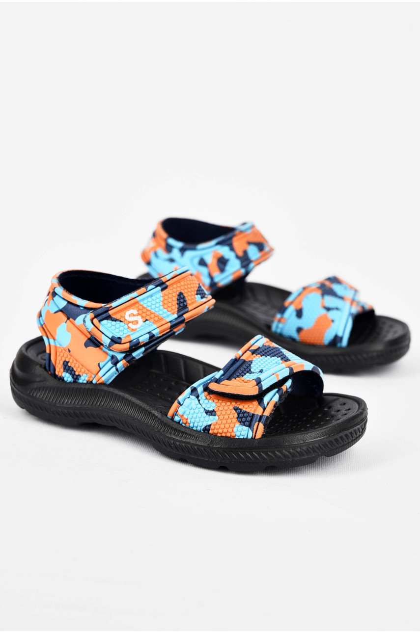 Босоножки детские пена оранжово-голубого цвета С1102-1В1 199998