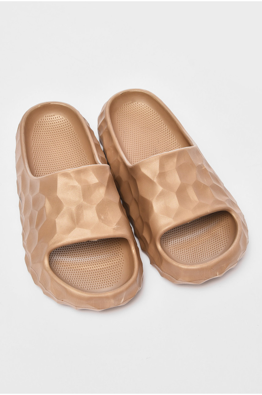 Шлепанцы пена женские бежевого цвета 142 200002