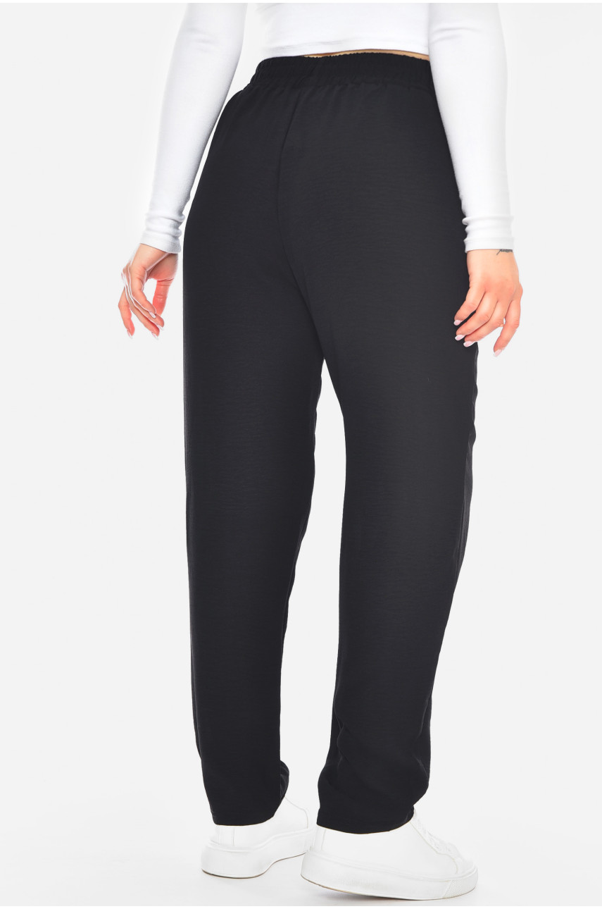 Штаны женские однотонные черного цвета WT-901 200014