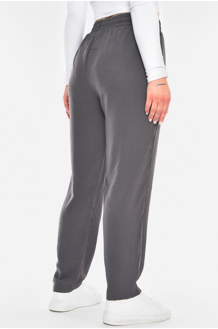 Штаны женские однотонные тёмно-серого цвета WT-901 200016