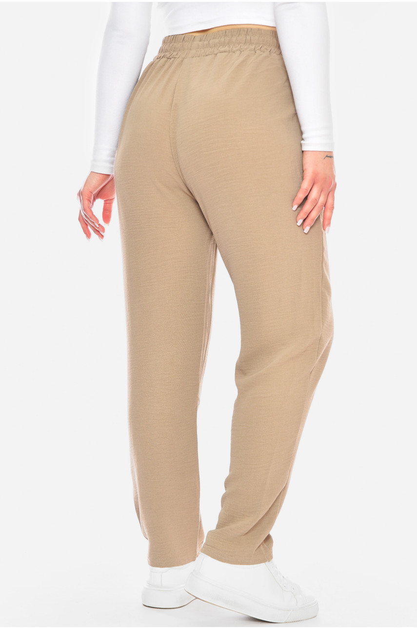 Штаны женские однотонные цвета мокко WT-901 200017