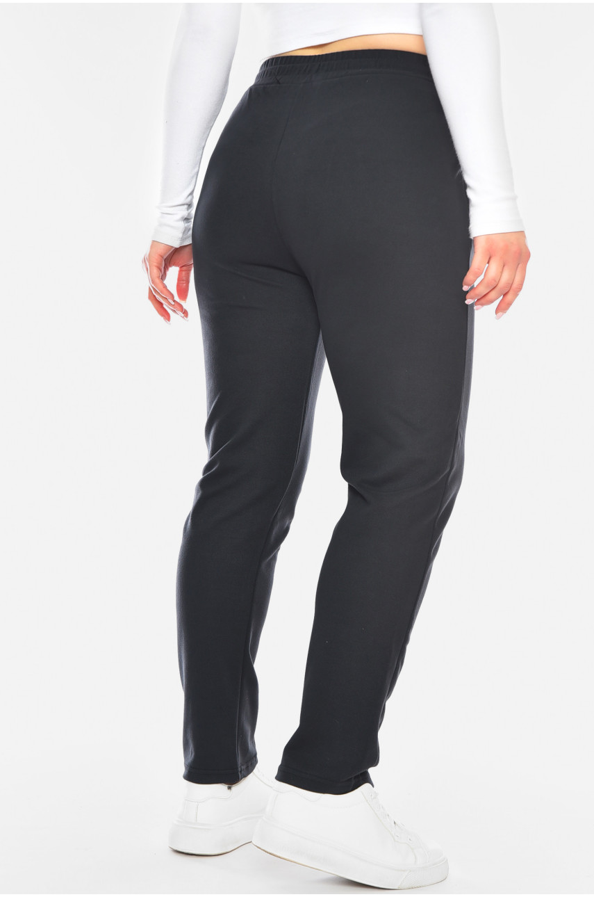 Штаны женские однотонные тёмно-серого цвета K1204-1 200025