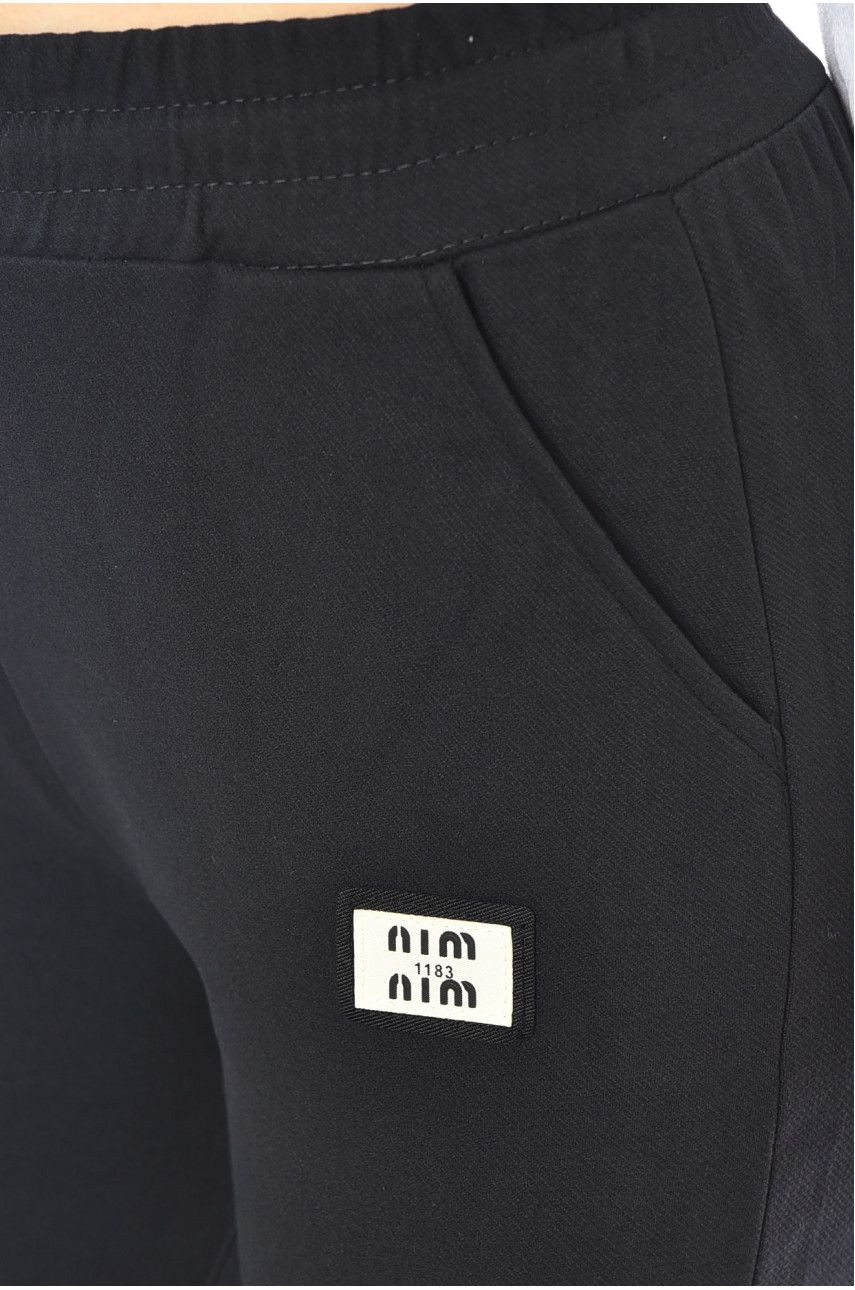 Штаны женские однотонные тёмно-серого цвета K1203-1 200028