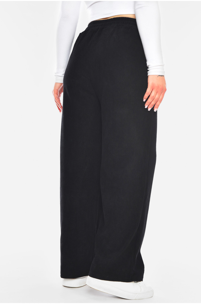 Штаны женские однотонные черного цвета 9660-5 200032