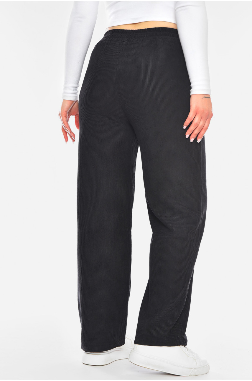 Штаны женские однотонные тёмно-синего цвета 9660-5 200035