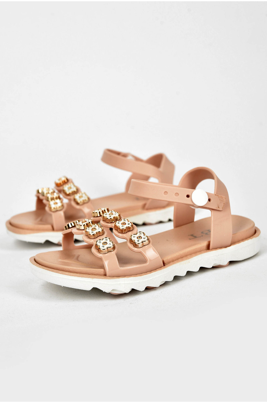 Босоножки детские для девочки пудрового цвета А3629 200037