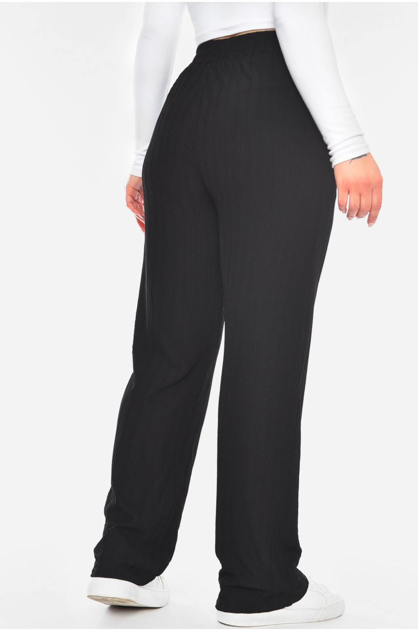 Штаны женские однотонные черного цвета 9842-1 200041