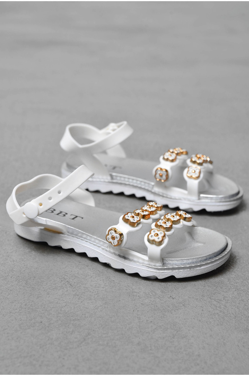 Босоножки детские для девочки белого цвета А3629 200043