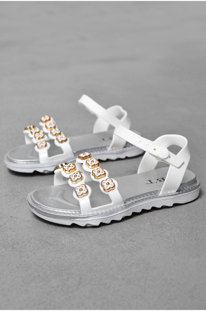Босоножки детские для девочки белого цвета А3629 200043