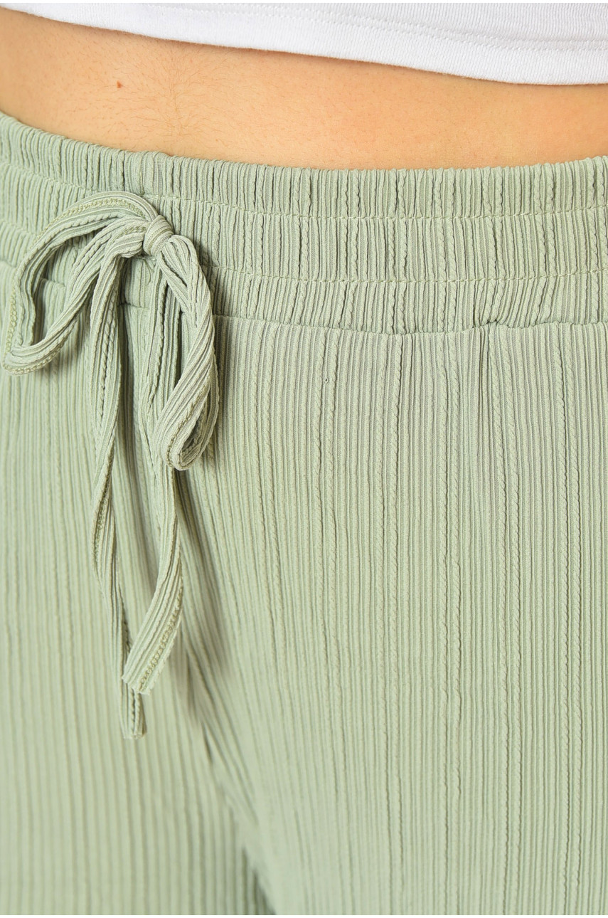 Штаны женские однотонные мятного цвета 9842-1 200045