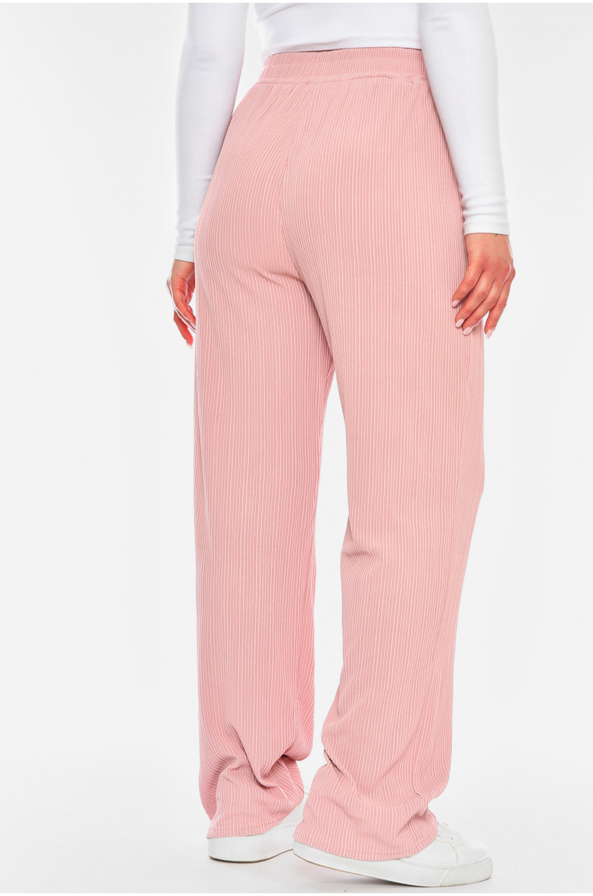 Штаны женские однотонные розового цвета 9842-1 200047