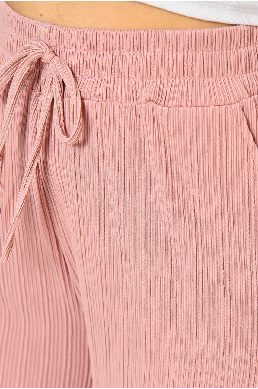 Штаны женские однотонные розового цвета 9842-1 200047