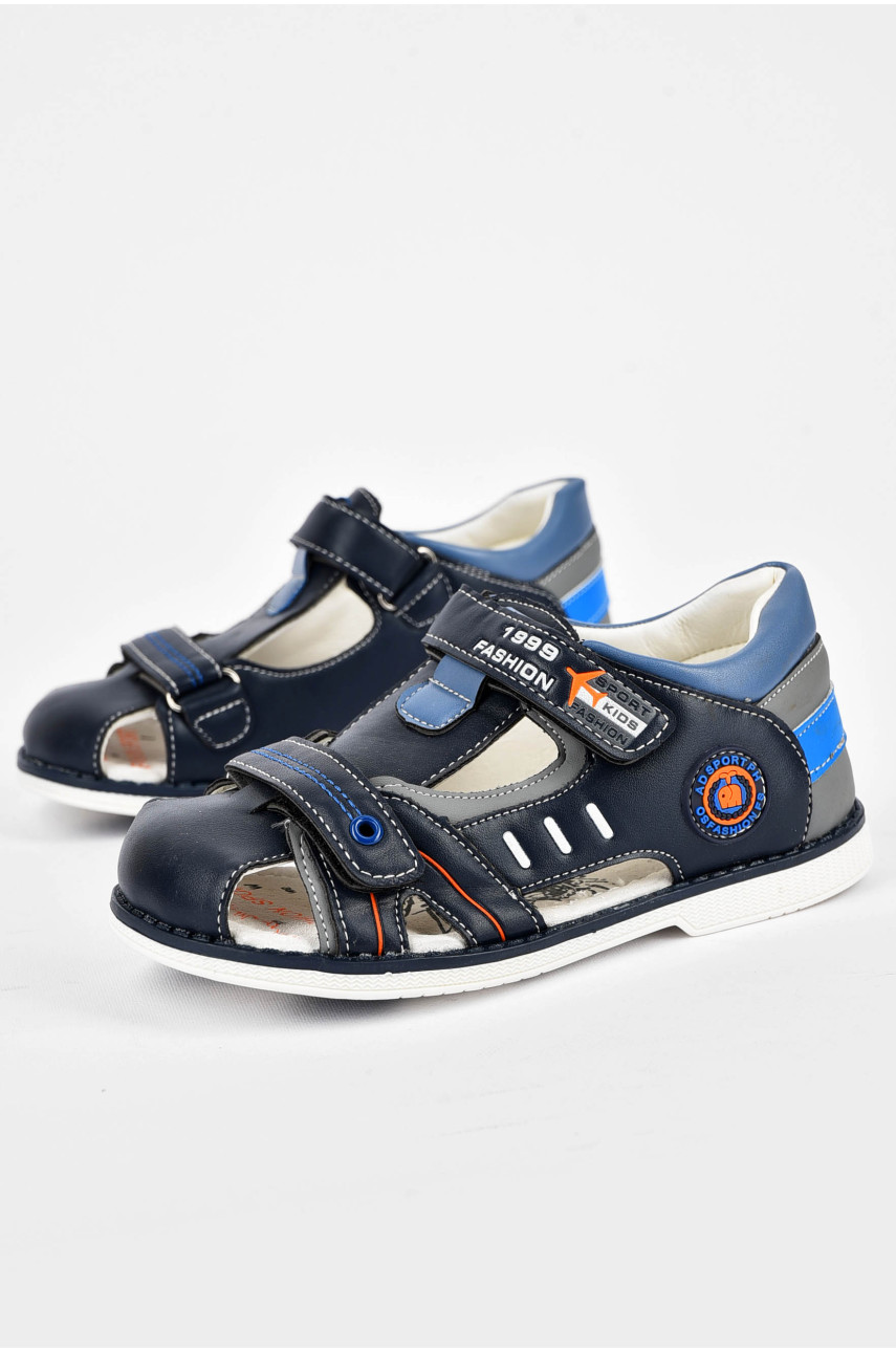 Сандали детские синего цвета  на липучке В5819-1 200060