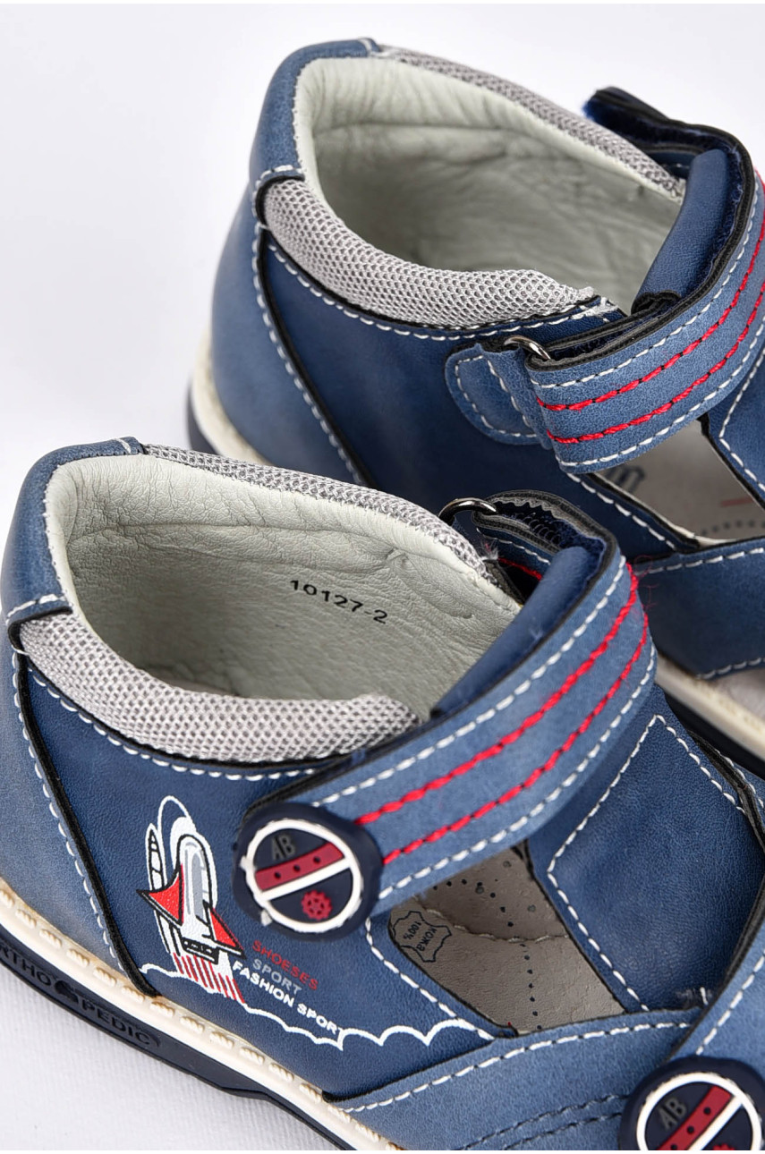 Сандалі дитячі для хлопчика синього кольору 10127-2 200065 Сандалі дитячі для хлопчика синього кольору 10127-2 200065