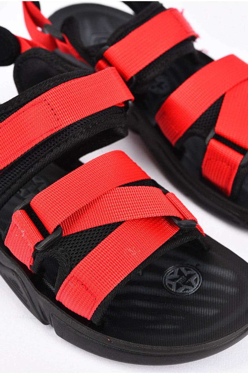 Босоніжки підліткові червоного кольору В2-5 200066 Босоніжки підліткові червоного кольору В2-5 200066
