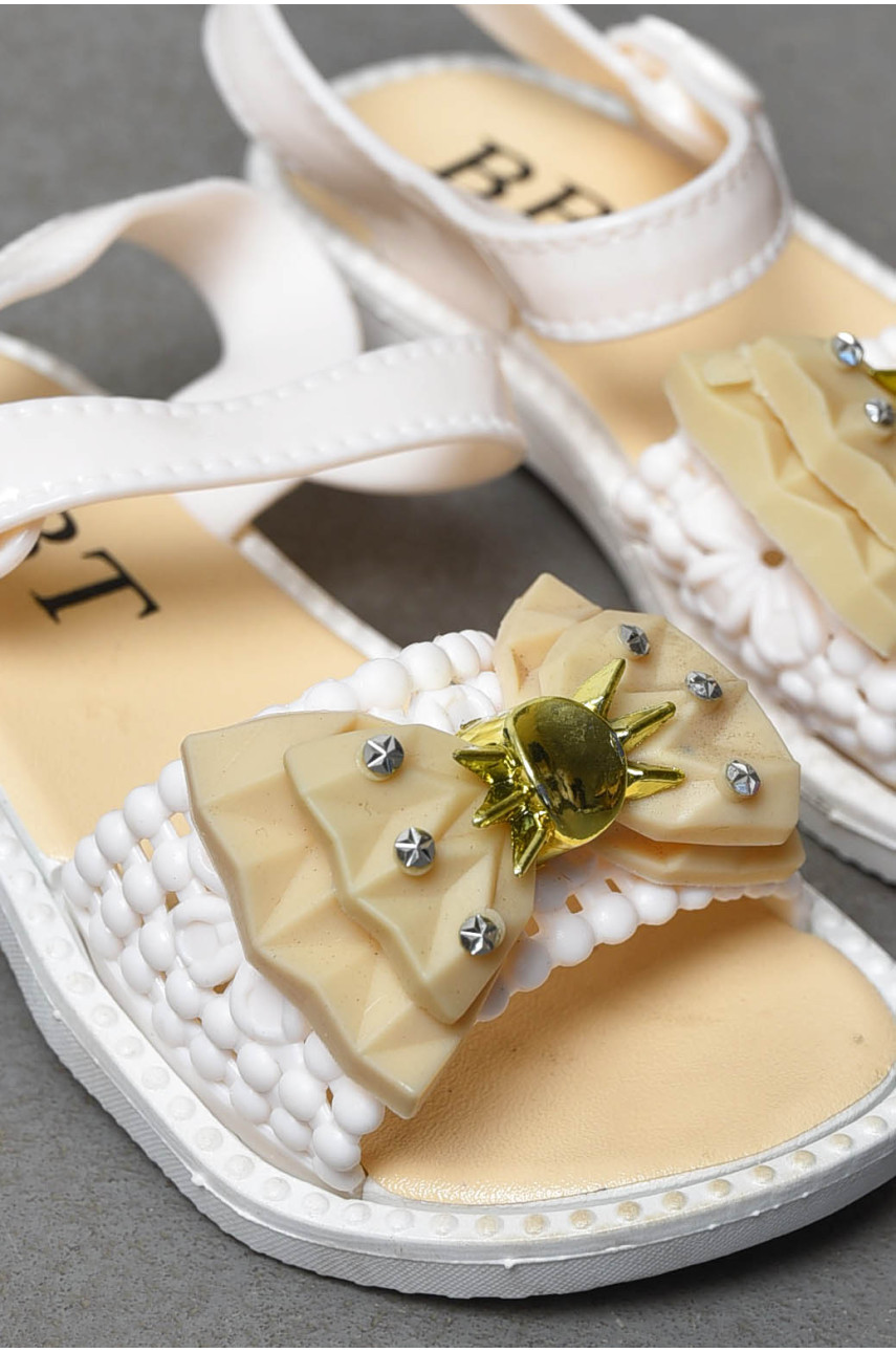 Босоножки детские для девочки белого цвета А3628 200071