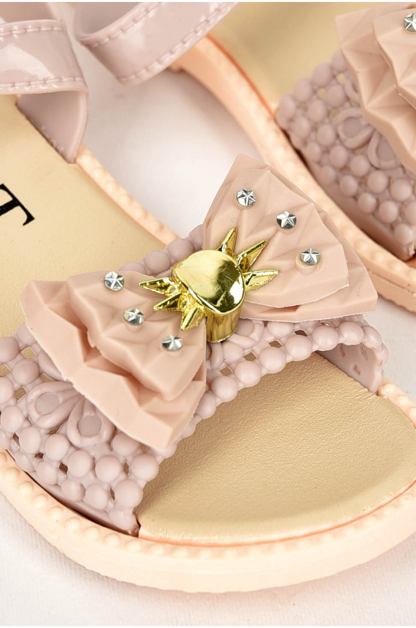 Босоножки детские для девочки пудрового цвета А3628 200072