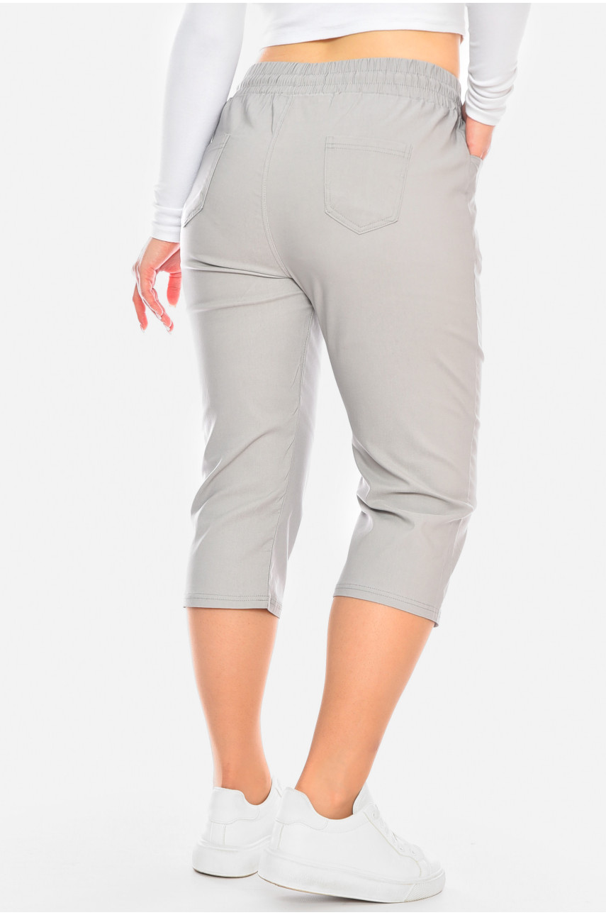 Бриджи женские серого цвета 7007-1 200075