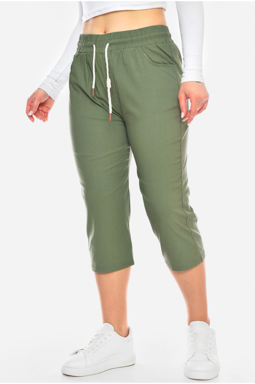 Бриджи женские зеленого цвета 7007-1 200080