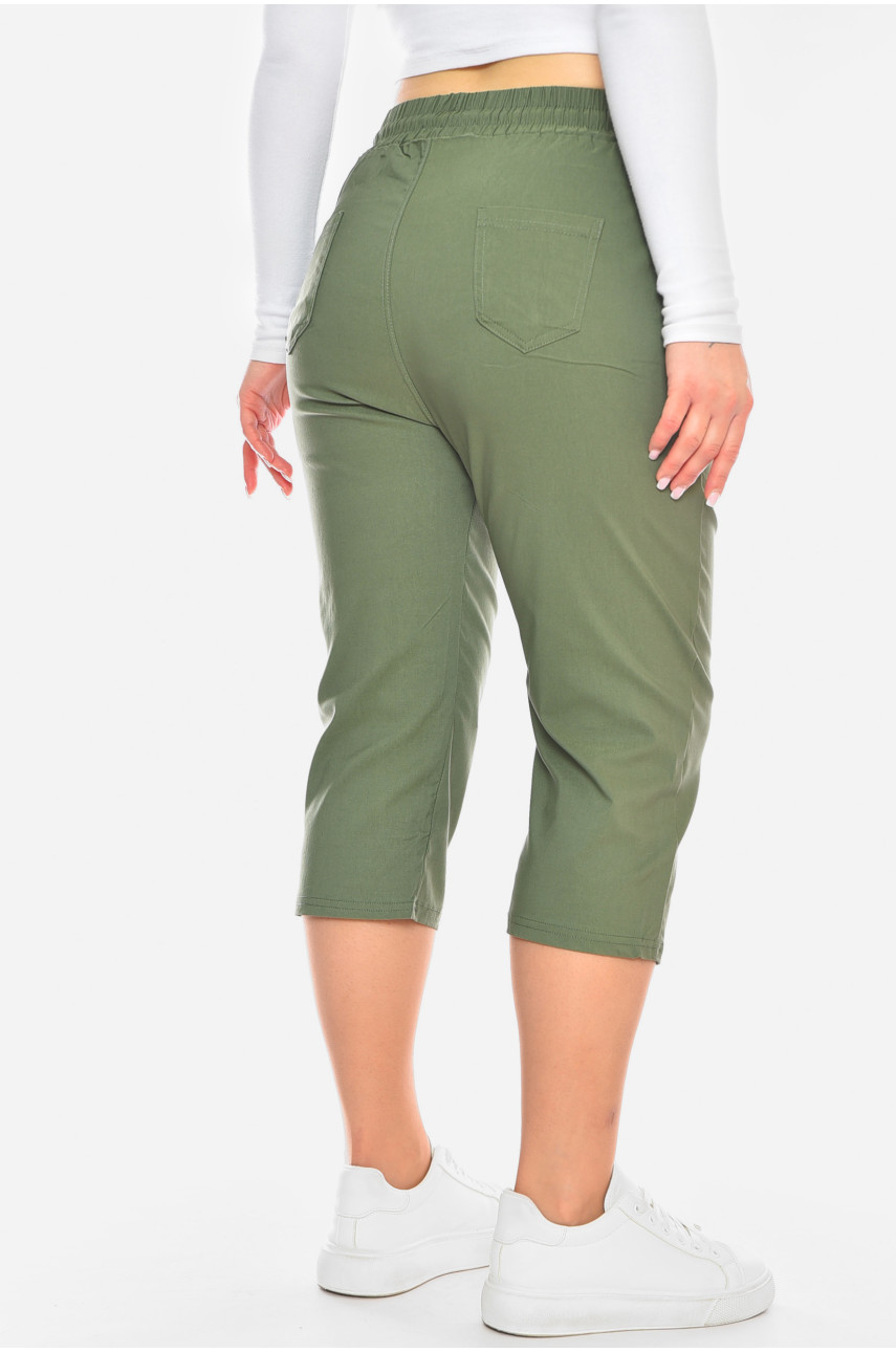 Бриджи женские зеленого цвета 7007-1 200080